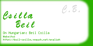 csilla beil business card